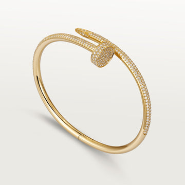 Deki Jewels Juste Un Clou Bracelet 18k Gold Plated ,Cubic Zircon Paved