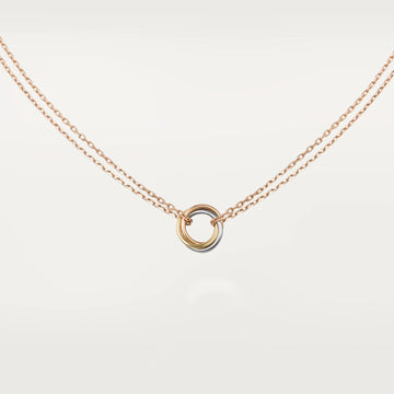 Deki Jewels Trinity Necklace,18k Gold Plated