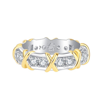 Deki Jewels Geometric Shape Ring,925 Silver,Inlaid With Imitation Diamonds