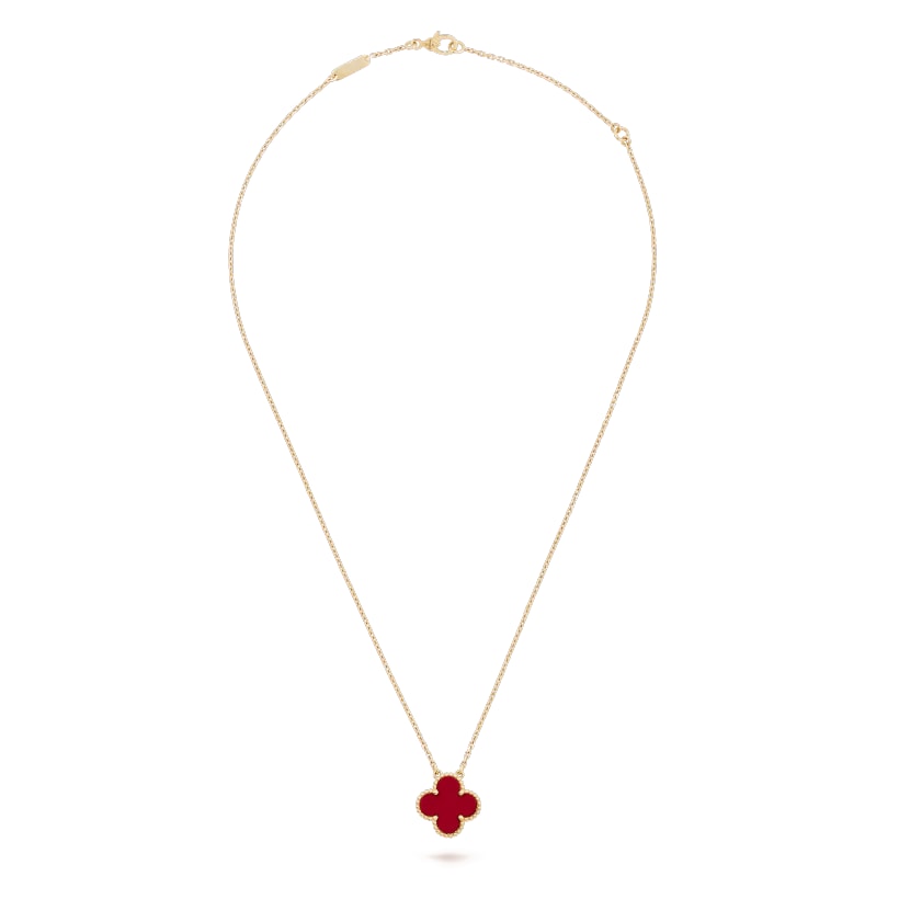 Deki Jewels Clover Leaf Necklace, 925 Silver, 18k Gold Plated