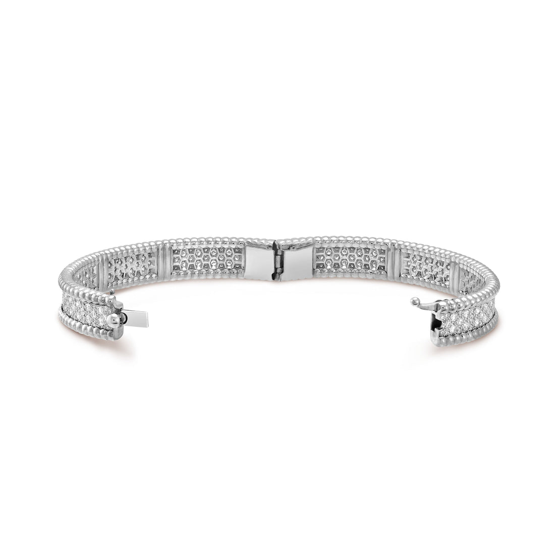 Deki Jewels Perlee Bangle,18k Gold Plated,Inlaid Cubic Zircon
