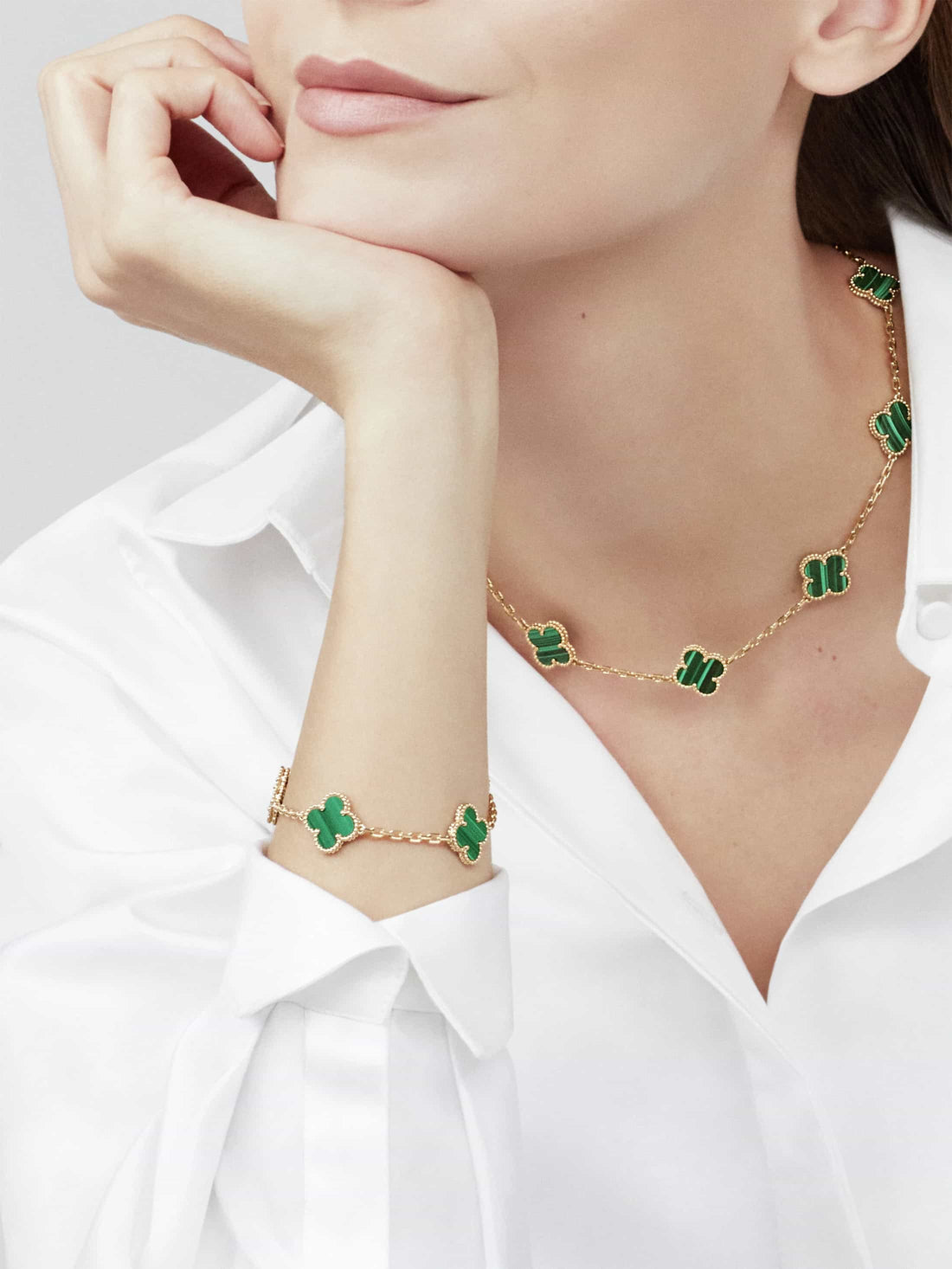 Deki Jewels Clover Leaf  Necklace,925 Silver, 18k Gold Plated,10 Motifs