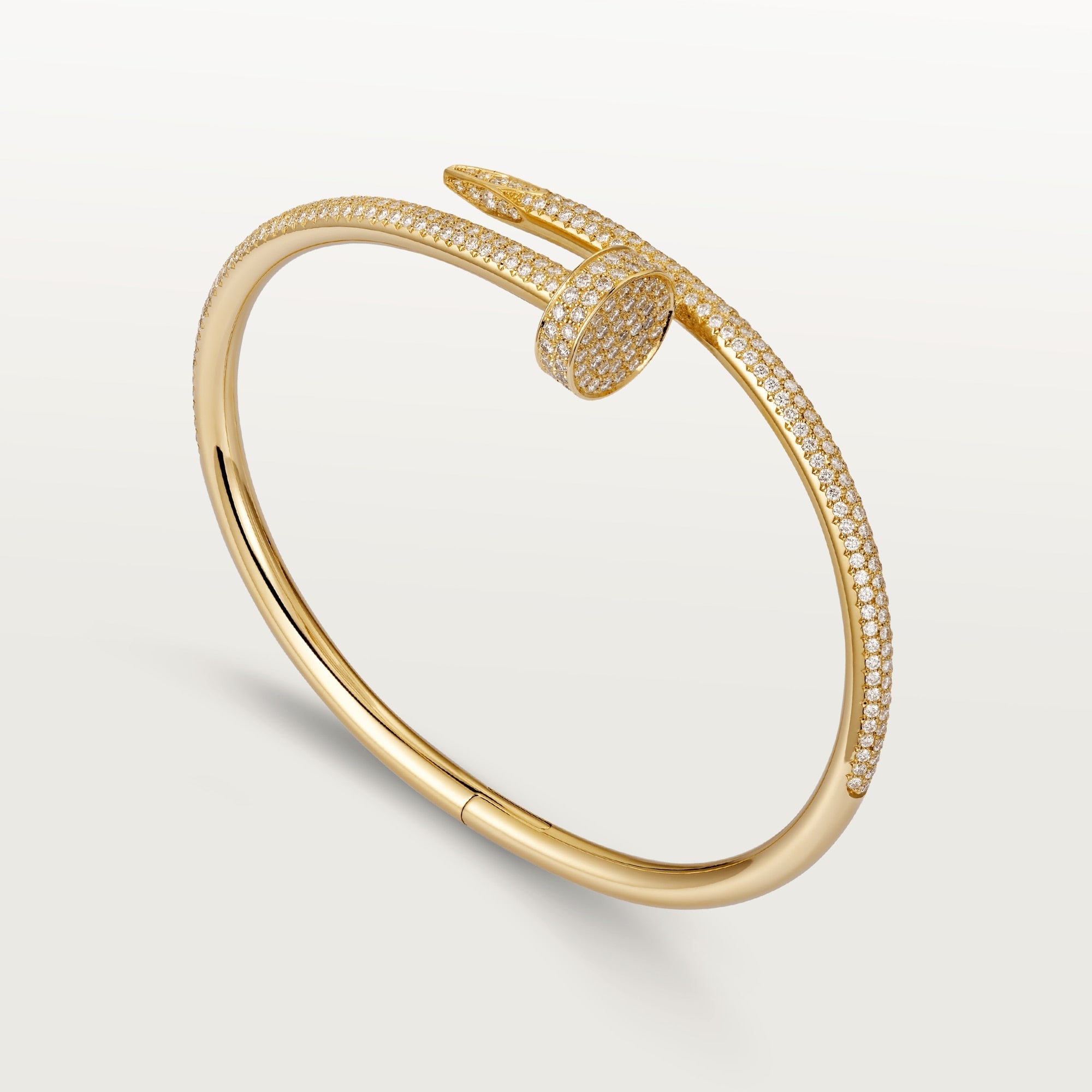 Deki Jewels Juste Un Clou  Bracelet 18k Gold Plated ,Cubic Zircon Paved