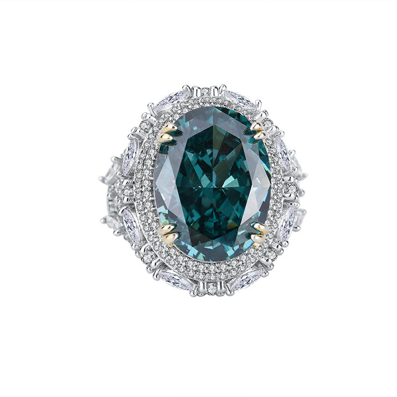 Deki Jewels High Carbon Diamond Engagement Rings,925 Silver,Inlaid With Imitation Diamond