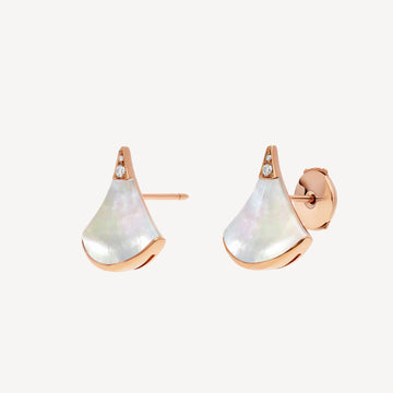 Deki Jewels Divas'Dream Earring,18k Gold Plated,Mother of Pearl