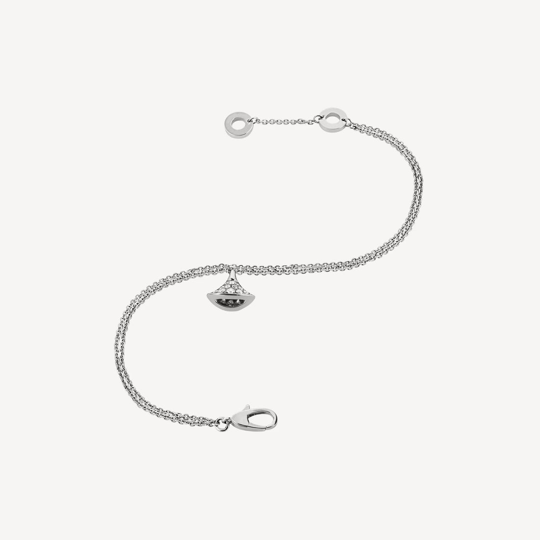 Deki Jewels Divas'Dream Bracelet,925 Silver,18k White Gold Plated,Cubic Zircon Paved