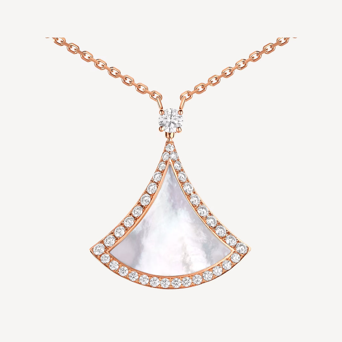 Deki Jewels Divas'Dream Necklace,925 Silver,18k Gold Plated,Mother of Pearl